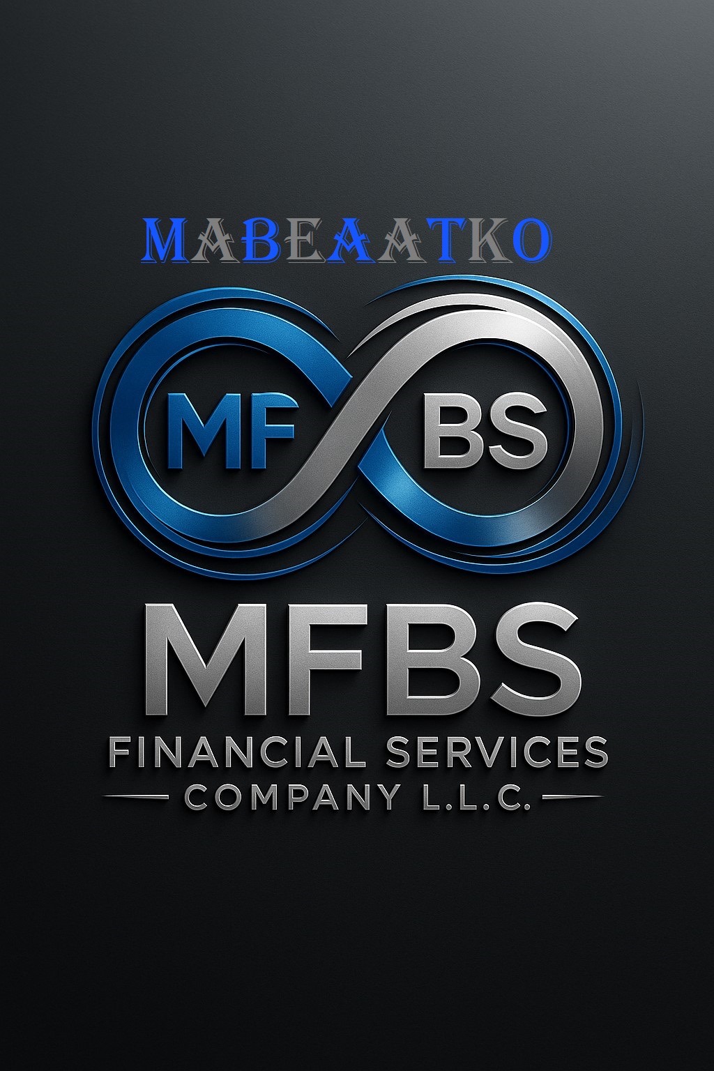 Mabeaatko dark blue and silver brand artwork